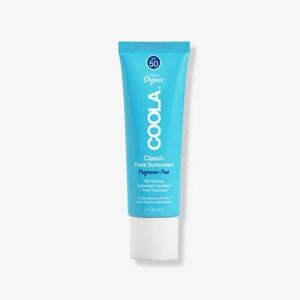 Coola 100% Organic Classic Face Sunscreen SPF50 Fragrance Free Paraben Free
